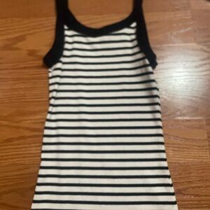 Striped Black and White Tank Top
